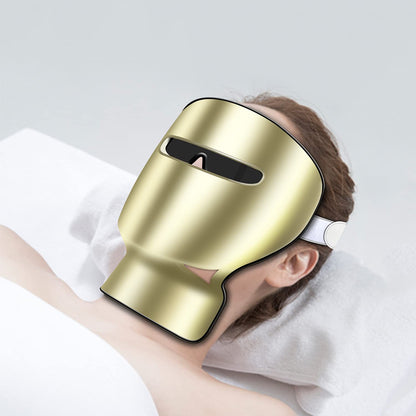 GYH Premium 7-Farben-LED-Lichttherapie-Gesichtsmaske mit Hals – Rotlichtmaske für die Hautpflege von Gesicht und Hals, kabellos und leicht, mit Anti-Aging und Falten